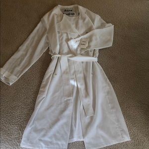 NWT Acne Studios White Trench Coat